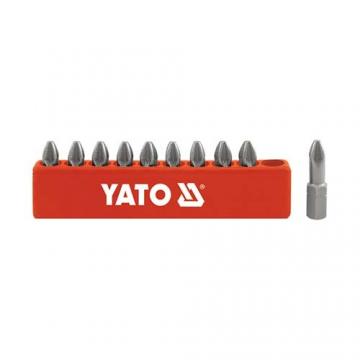 BỘ ĐẦU VÍT (+) PZ1 - LỤC GIÁC 1/4'' YATO 10 CHI TIẾT YT-0470